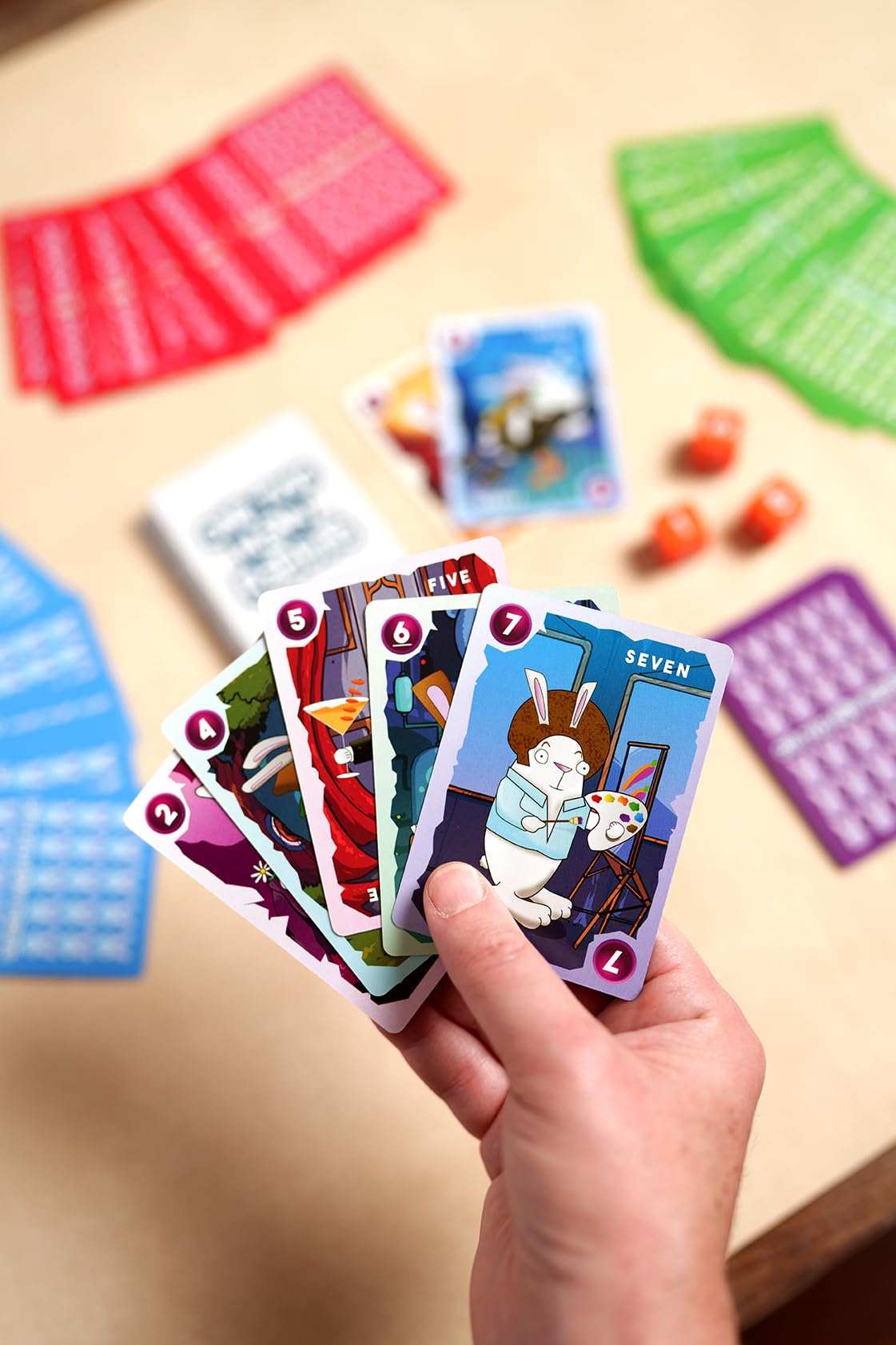 Happy Camper - One Two Many Rabbits - A Wild & Harey Card Game | Perfect Easter Basket Stuffers for Kids | Great Math Game for Family Game Night | 1-4