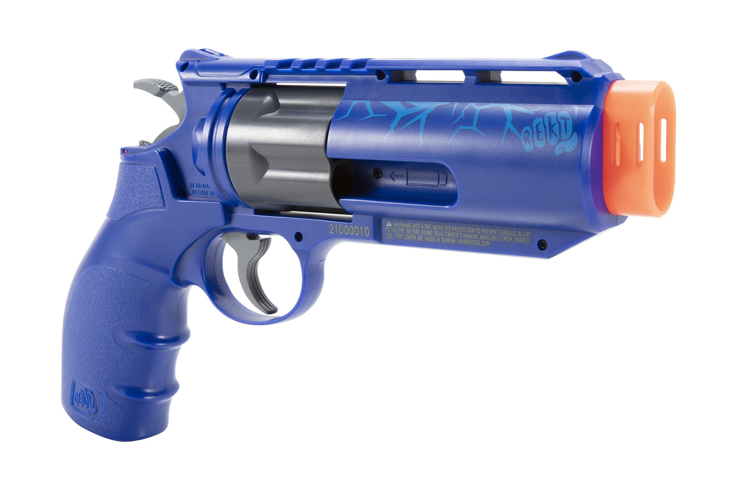 REKT Jury Revolver Foam Dart Blaster Pistol Gun, Blue