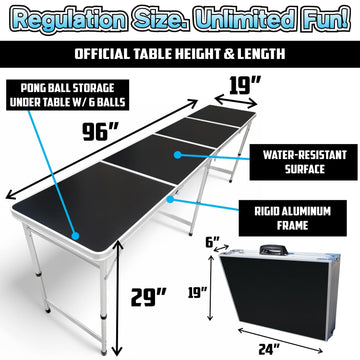 8-Foot Folding Beer Pong Table