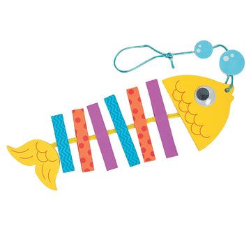 Fun Express Foam Tropical Fish Mobile Craft Kit - Makes 12 - Vacation Bible School Supplies/Decor - VBS 2026 Vacation Bible School Supplies/Decor