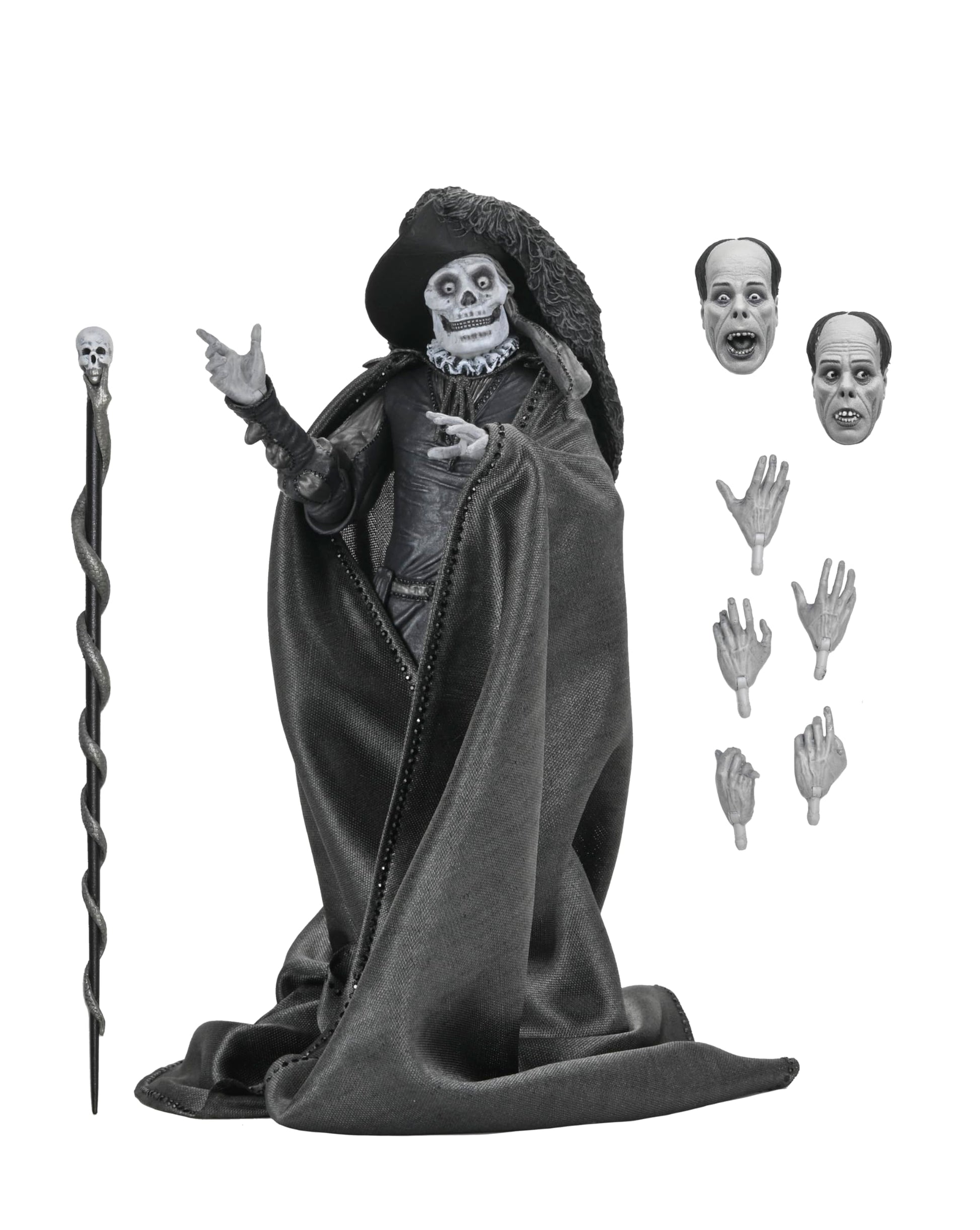 NECA Phantom of the Opera (1925) - 7” Scale Action Figure - Ultimate Phantom of the Opera Masque of the Red Death (B&W)