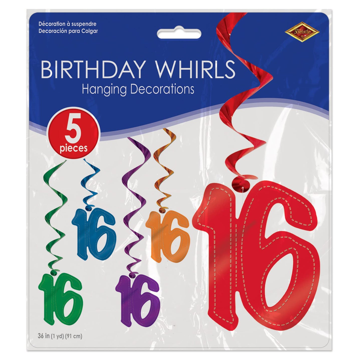 16 Whirls (asstd colors) (5/Pkg)