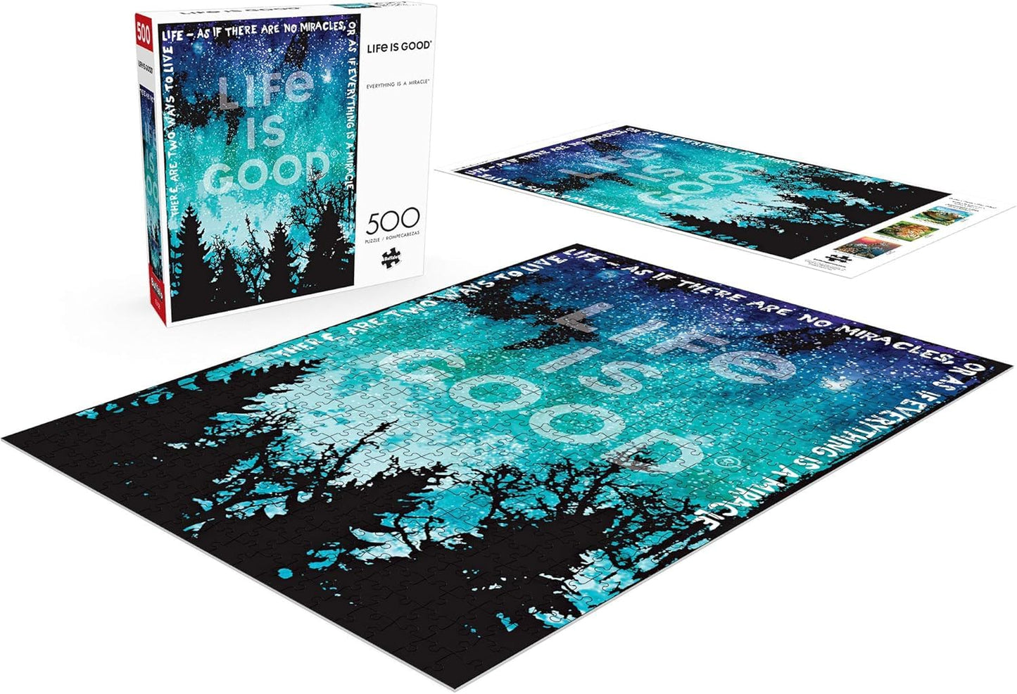 Buffalo Games - Life is Good - Everything is a Miracle - 500 Piece Jigsaw Puzzle for Adults -Challenging Puzzle Perfect for Game Nights - Finished
