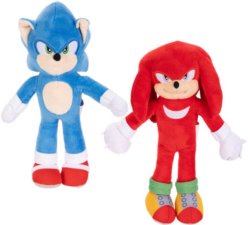 Sonic The Hedgehog 3 Movie Plush - Sonic The Hedgehog & Knuckles 9-Inch Stuffed Toy Figures - Officially Licensed 3 Movie, Amazon 2-Pack Kids Plush
