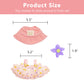 Satakara Doll Clothes Set for 17cm Dolls (6.7 inch) - Kawaii Purple Flower Outfit with Matching Hat, Party Clothing Accessories (STK03)