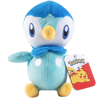 Pokemon 8" Piplup Plush - Officially Licensed - Diamond and Pearl Starter Figure - Authentic Soft Stuffed Animal Penguin Toy - Gift for Kids, Boys