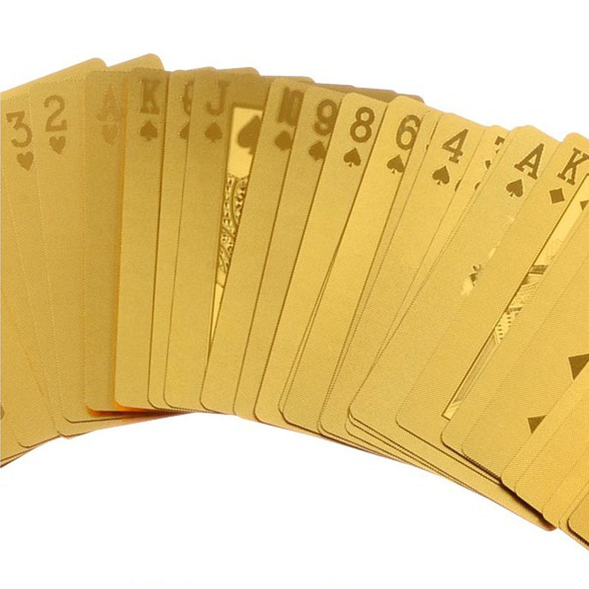 Bestmaple Durable Waterproof Luxury 24K Gold Foil Poker Playing Cards Deck Carta de Baralho with Box Good Gift Idea