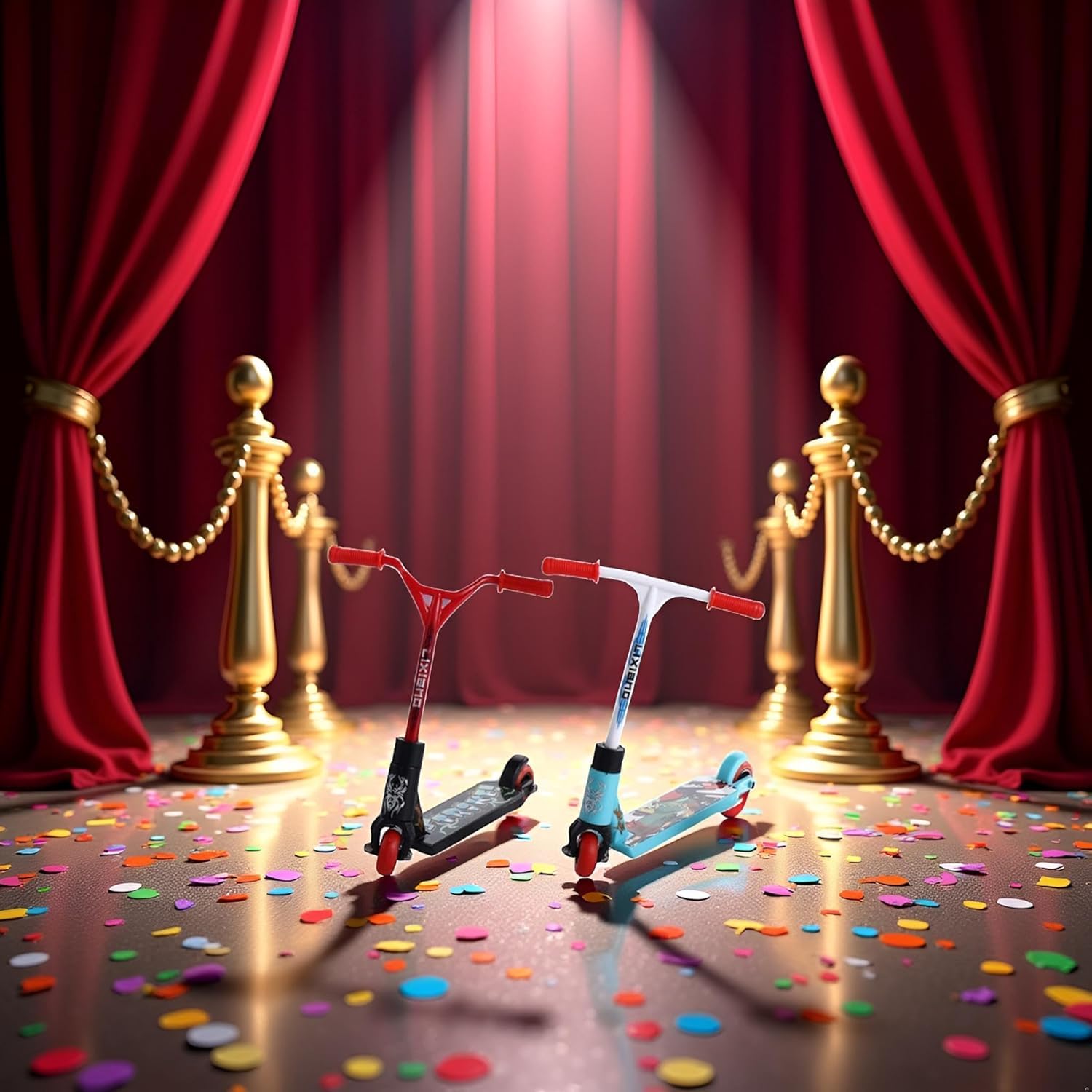 ydzqdxzz 2 Pcs Finger Scooter Mini Two Wheel,Mini Scooters Finger Board Accessories,Tiny Trick Scooter for Party Favors,Finger Training,Juggling