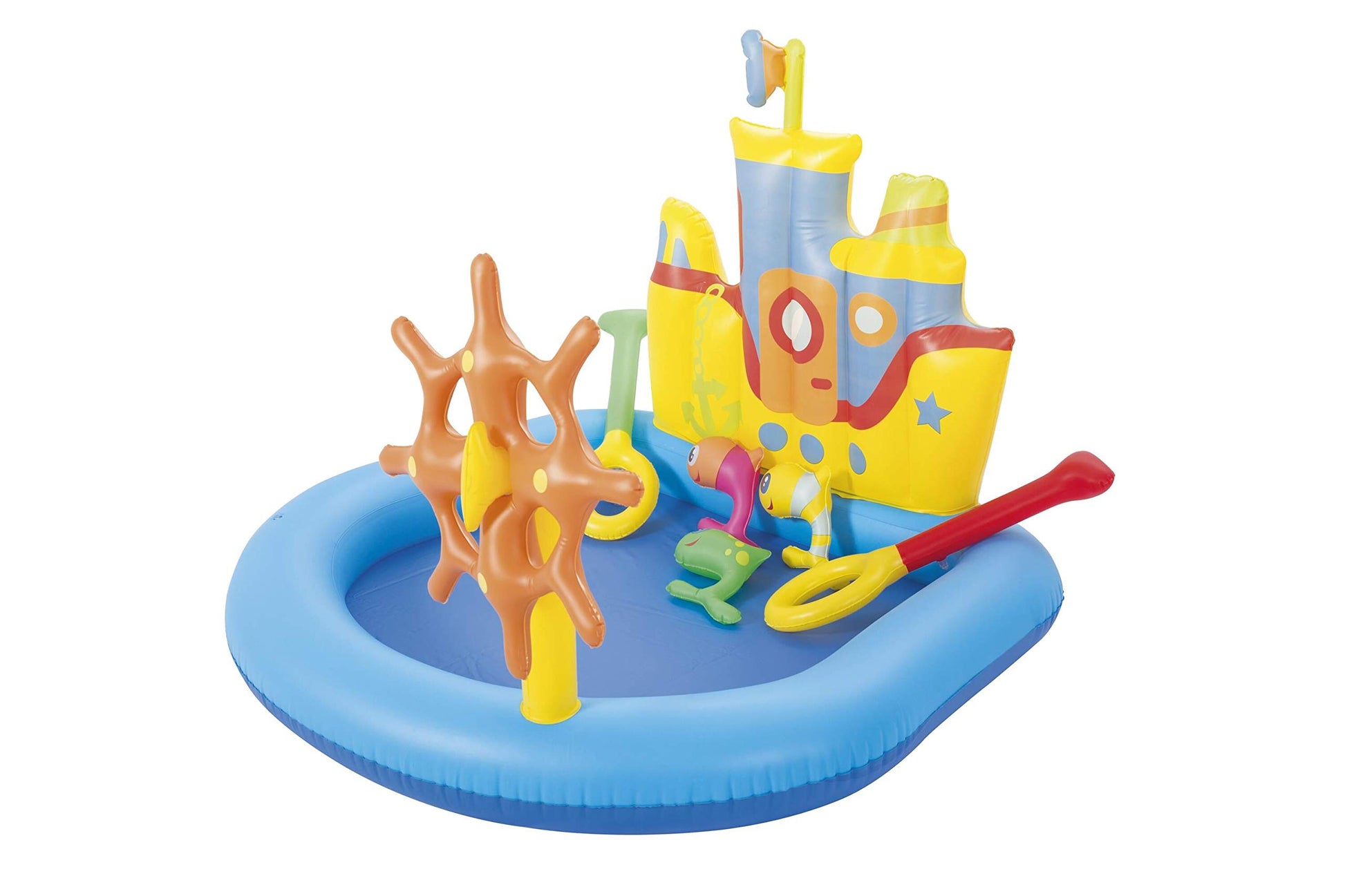 H2OGo! Tug Boat Inflatable Splash Pad - Kids Water Toy for Backyard Summer Water Play - Inflatable Water Park - Water Mat for Babies & Toddlers - (6
