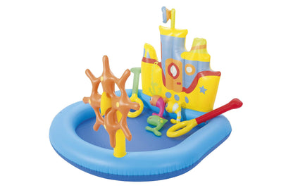 H2OGo! Tug Boat Inflatable Splash Pad - Kids Water Toy for Backyard Summer Water Play - Inflatable Water Park - Water Mat for Babies & Toddlers - (6