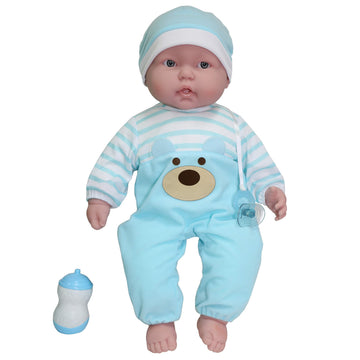 Soft and Cuddly 20" Huggable Baby Doll Play Set | JC Toys - Lots to Cuddle Babies | Blue | Ages 2+ | Caucasian