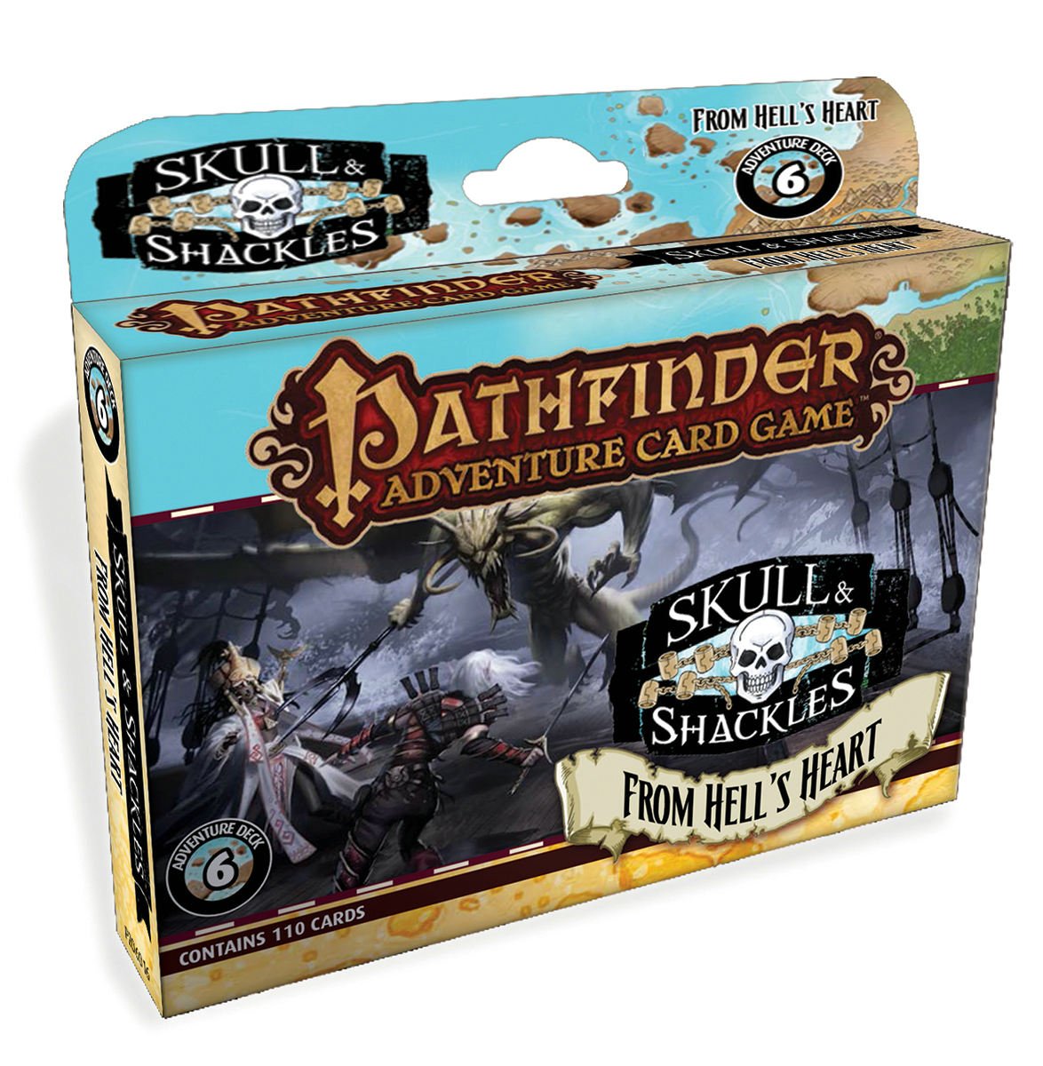 Pathfinder Adventure Card Game Skull and Shackles Deck 6, from Hell's Heart RPG, 110 Cards