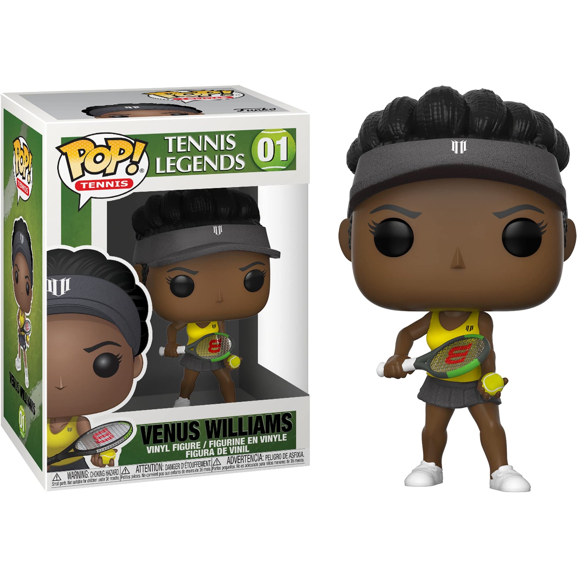 V e n u s Willia m s: Fun ko P o p ! Tennis Vinyl Figurine Bundle with 1 Compatible 'ToysDiva' Graphic Protector (001-47731 - B)