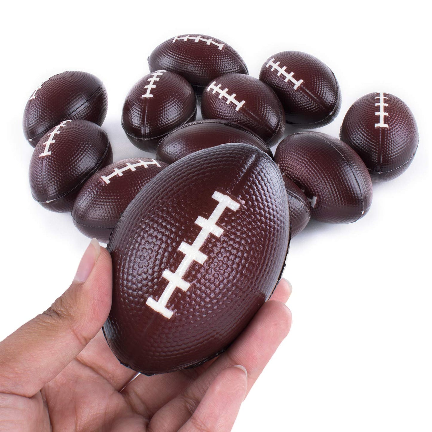 Super Z Outlet Mini Foam Sports Balls 24 Pack for Kids Adults Mini Baseball Football Basketball Soccer Stress Bulk Toy Game Party Decoration Small