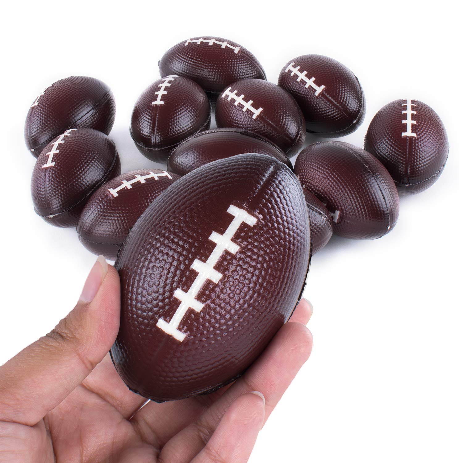Super Z Outlet Mini Foam Sports Balls 24 Pack for Kids Adults Mini Baseball Football Basketball Soccer Stress Bulk Toy Game Party Decoration Small