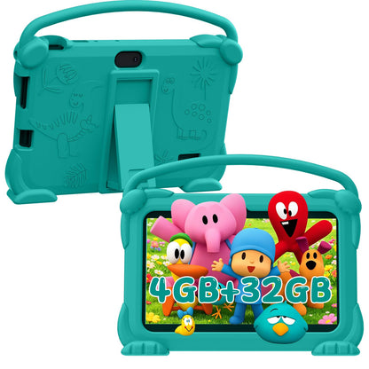 YQSAVIOR Kids Tablets, Android 12 Tablet for Kids, 4GB RAM 32GB ROM Toddler Tablet 7 inch IPS Screen, Parental Control, 2+5MP Dual Camera, Shockproof