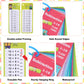30PCS Reusable Addition and Subtraction Flash Cards with 4 Dry Erase Pens 2 Rings,Math Flash Cards for 1st to 3rd Grades,Math Games for Classroom