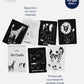 Lalo Art Cards - Set of 6 High Contrast Baby Cards for Infants - Black and White Newborn Visual Stimulation Cards for Brain Development, Tummy Time