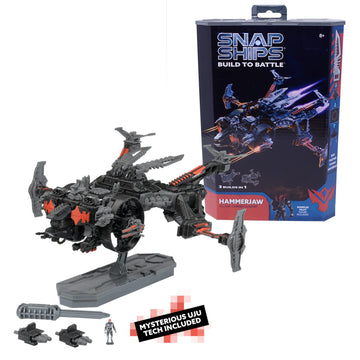 Snap Ships - KOMPLEX Hammerjaw K.L.A.W. Gunship - Building Toy Sets - 3 Builds - Ages 8+
