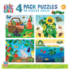 MasterPieces Eric Carle 4-Pack 100 Piece Jigsaw Puzzles - Jigsaw Puzzle with Vibrant Artwork and Durable Pieces - Fun Family Activity, Brain