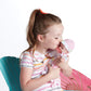 JC Toys - La Baby Travel Case Gift Set| Caucasian 11-inch Small Soft Body Baby Doll | Washable | Cute Outfit, Bottle, Pacifier & Plush Bunny |