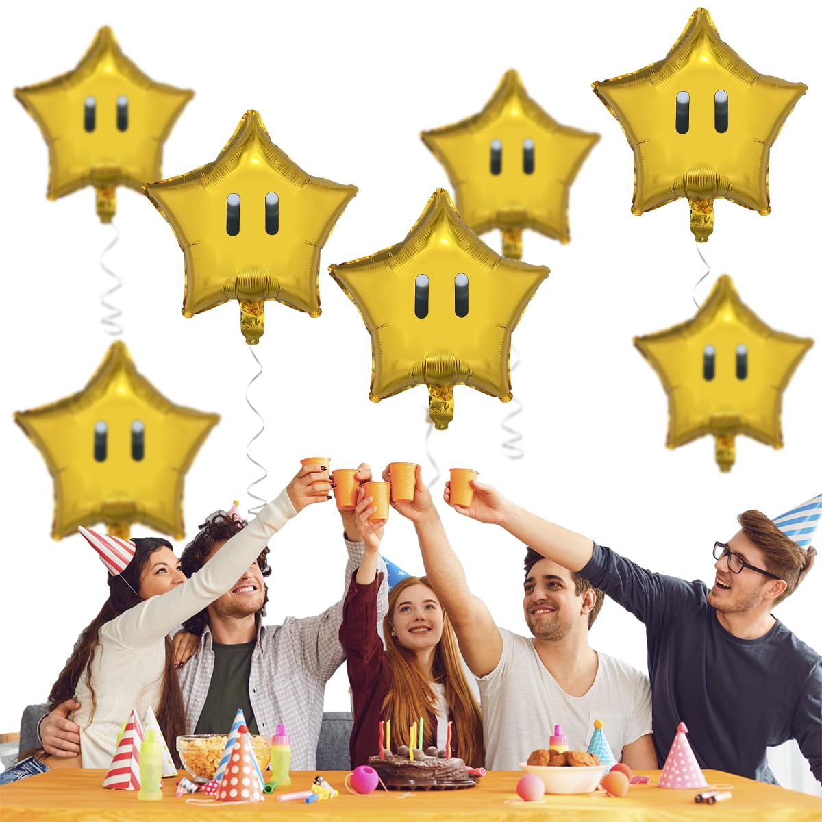 12PCS Gold Birthday Balloons?Yellow Balloons Kids Birthday Party Decorations Supplies