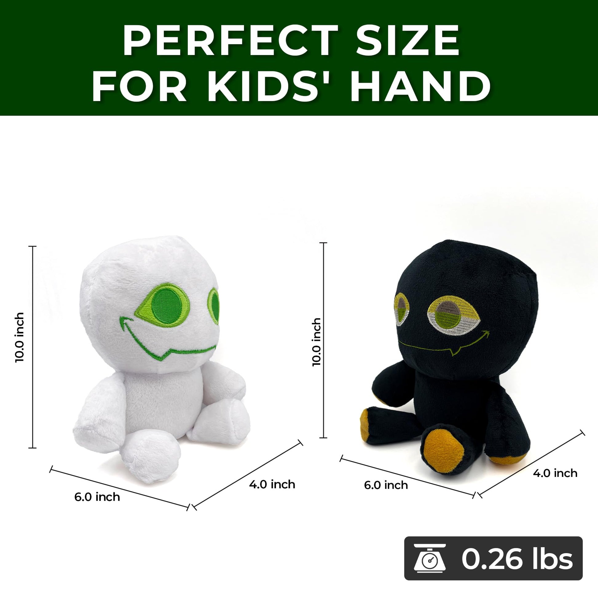Adenzai Slap bob Battle Plush (Black - White) Cute Halloween Plush Toy - Soft Stuffed Animal Plushie, Gift for Kids & Adults, Perfect for Birthday