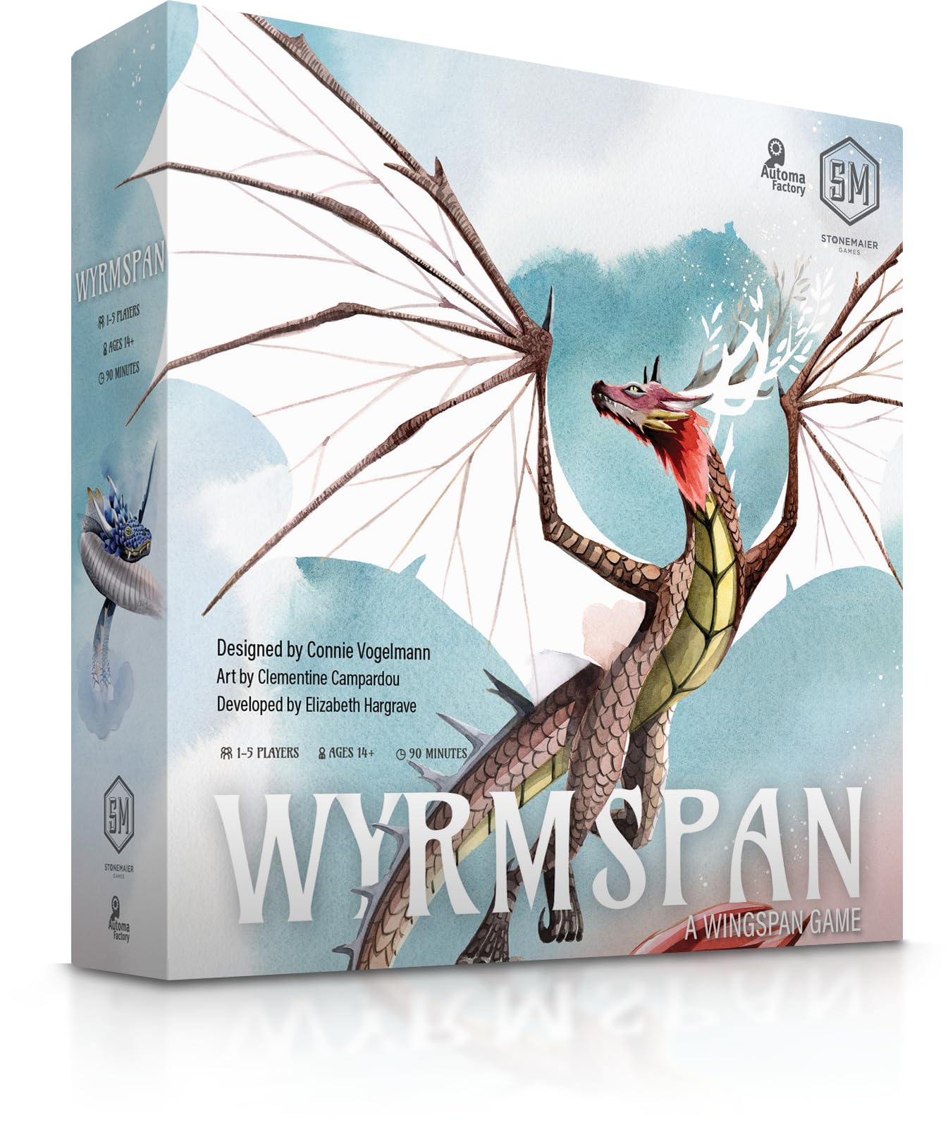 Stonemaier Games: Wyrmspan (Base Game) - A Wingspan Game by Connie Vogelmann | Build a Cavernous Sanctuary for Unique, Stunning Dragons | Strategy