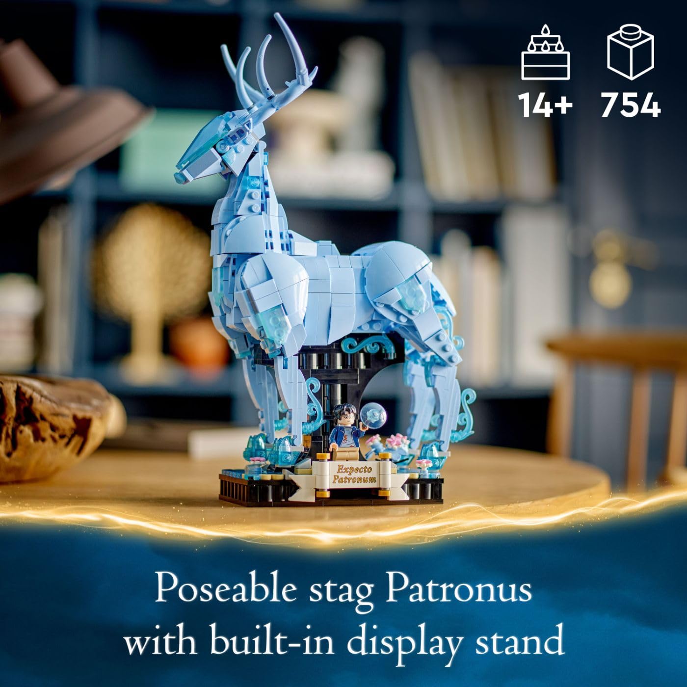 LEGO Harry Potter Expecto Patronum 76414 Collectible 2-in-1 Building Set; Birthday Gift Idea for Teens or Fans Aged 14 and Up; Build and Display