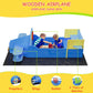 Wooden Sandbox, Outdoor Sand Box Bottom Liner, Adjustable Height & Rotatable Canopy for Ages 3-8, Spacious Kids Sand Pit for Beach, Patio, Backyard
