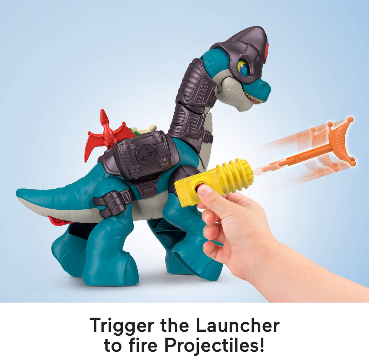 Fisher-Price Imaginext Jurassic World Set with Search and Explore Brachiosaurus with Launcher and Projectiles