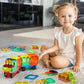 FNJO Magnetic Car Set, Compatible with Magnetic Tiles, 2 Car Trucks