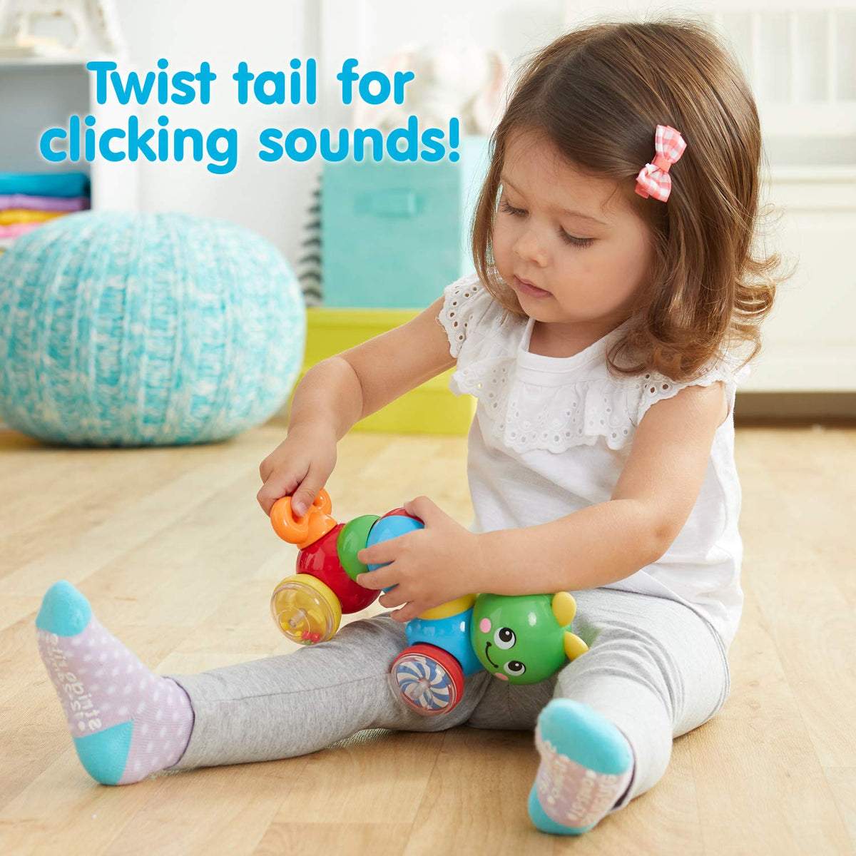 Kidoozie Press N Go Inchworm - Developmental Toy for Toddlers and Preschool Age Children