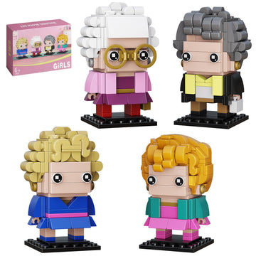 Golden Lady Building Blocks Set, 4 Figures of The Single Women, Petrillo, Nylund, Zbornak and Devereaux, Stable Lovely Toy is Symbol of Girls