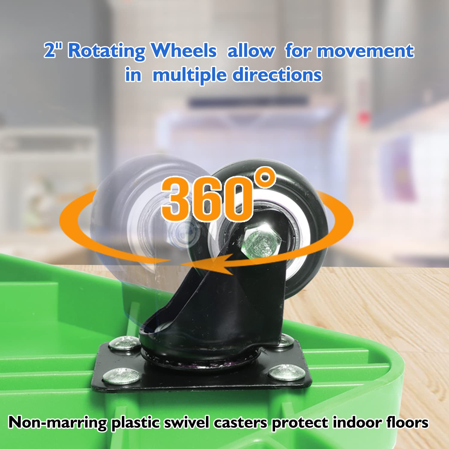 GSE Gym Floor Scooter Board with Handles for Kids Indoor Play, 6-Pack