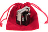 VERSAINSECT a Cast Metal Brain Teaser Puzzle Level 6 Difficulty Rating Bonus Red Velveteen Drawstring Pouch Bundled Items