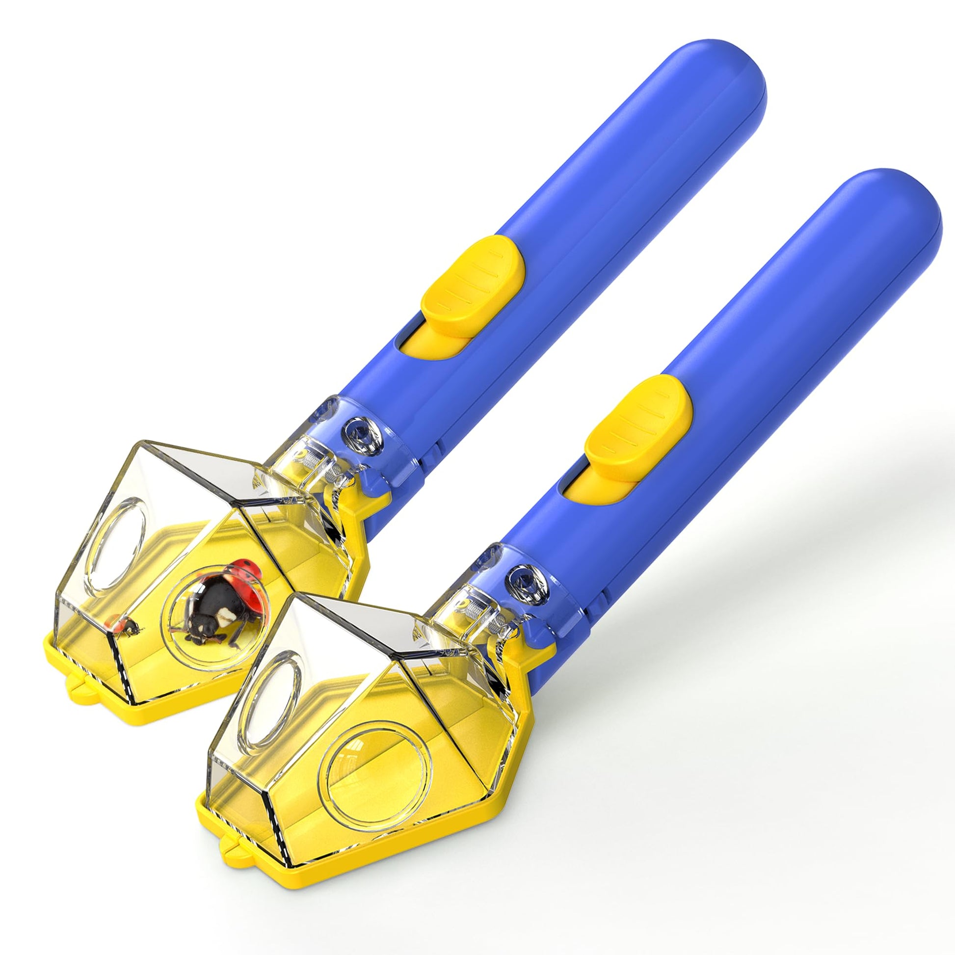 Bug Catcher for Kids with 6X Magnifier, 2 Pack STEM Educational Learning Toys Kit for Boys Girls Ages 3+, Indoor Outdoor Exploration Tool, Backyard