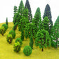 MOMOONNON 25pcs Model Trees Train Scenery Mixed Miniature Trees Artificial Wargame Fake Tree Model Railroad Diorama Supplies Scenery Landscape