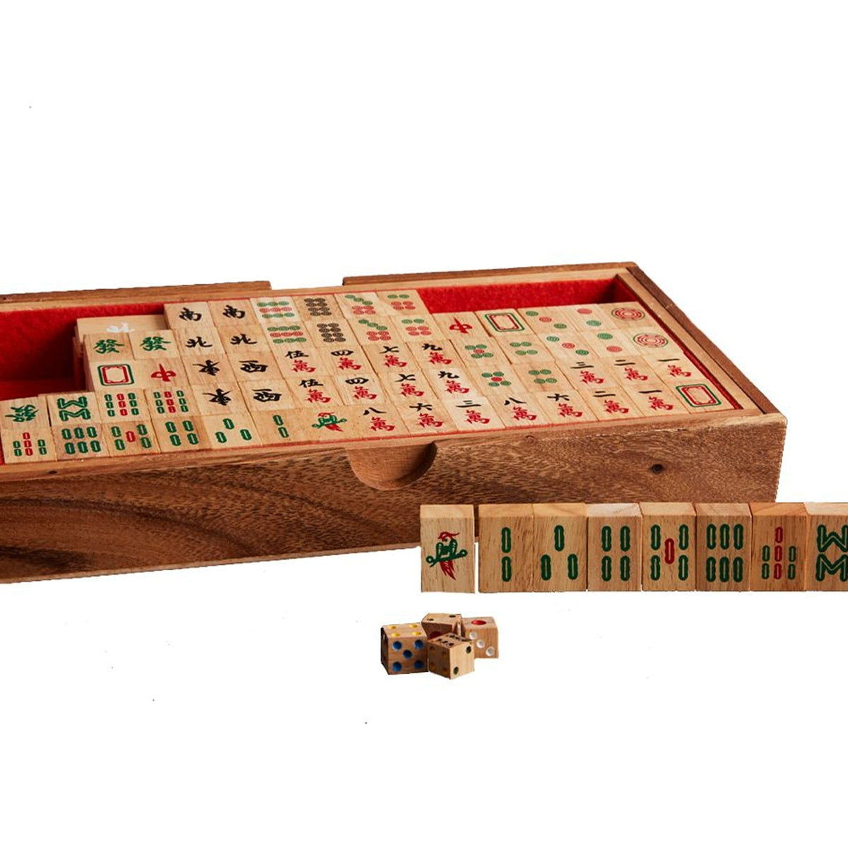 Verve CULTURE Thai Crafted Mahjong Set Handcrafted Wooden Tiles | Chinese Mahjong Set