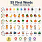Flash Cards for Toddlers 1-3 - 55 Thick & Durable Learning Flashcards, First Words, Real-Life Images, Montessori Toy 12+ Months