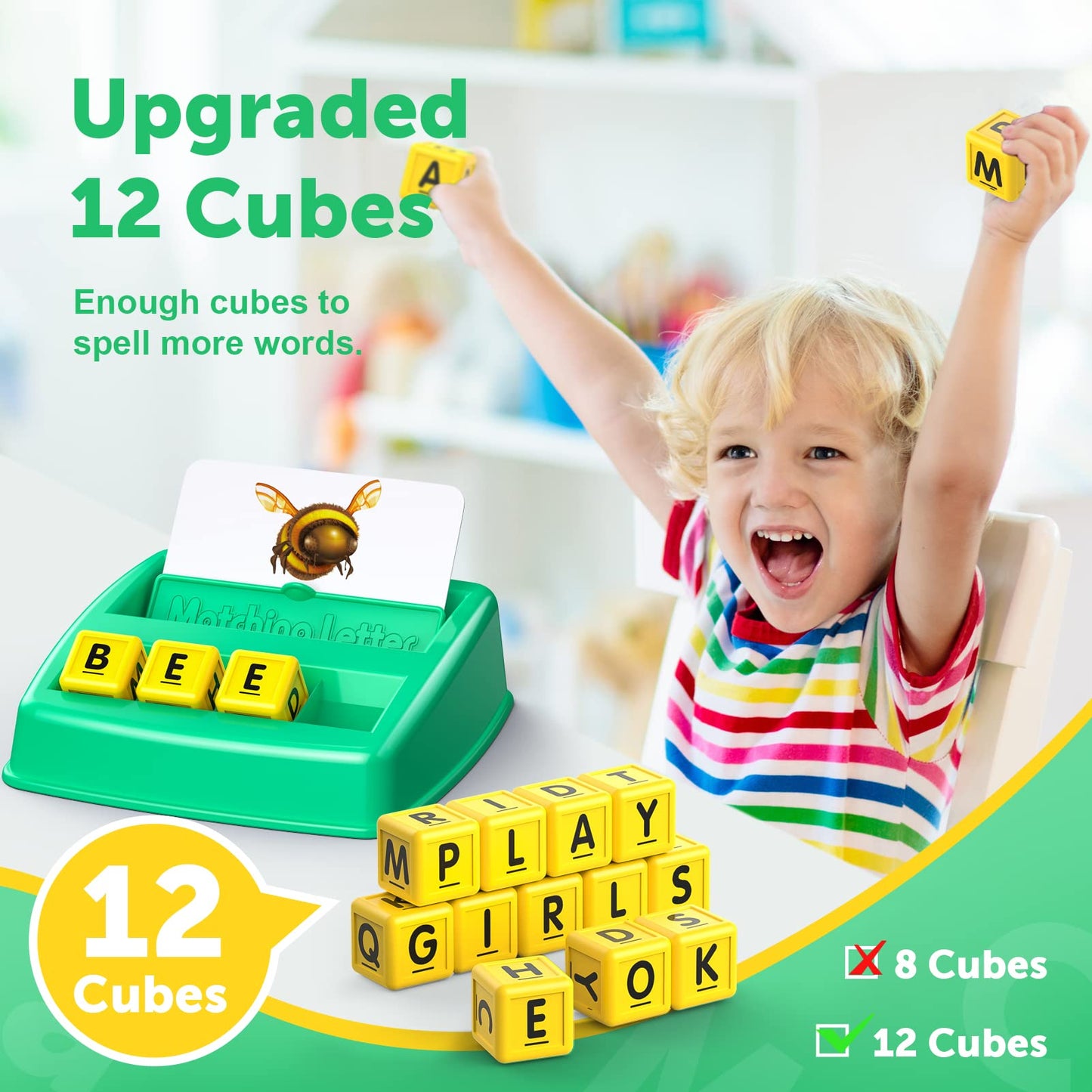 Educational Toys for 3 4 5 Year Old for Toddlers 2-4 Year Matching Letter Games for 3-5 Montessori Toys for Kids Toy for Ages 2-4 4-6 Birthday
