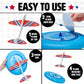 NSG Sky High Flyer Flying Disc Airplane Launcher Toy for Kids Ages 8+