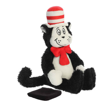 Aurora® Whimsical Dr. Seuss™ Shoulderkin™ Cat in The Hat Stuffed Animal - Officially Licensed Plush for Imaginative Play - Perfect for Kids and Adults