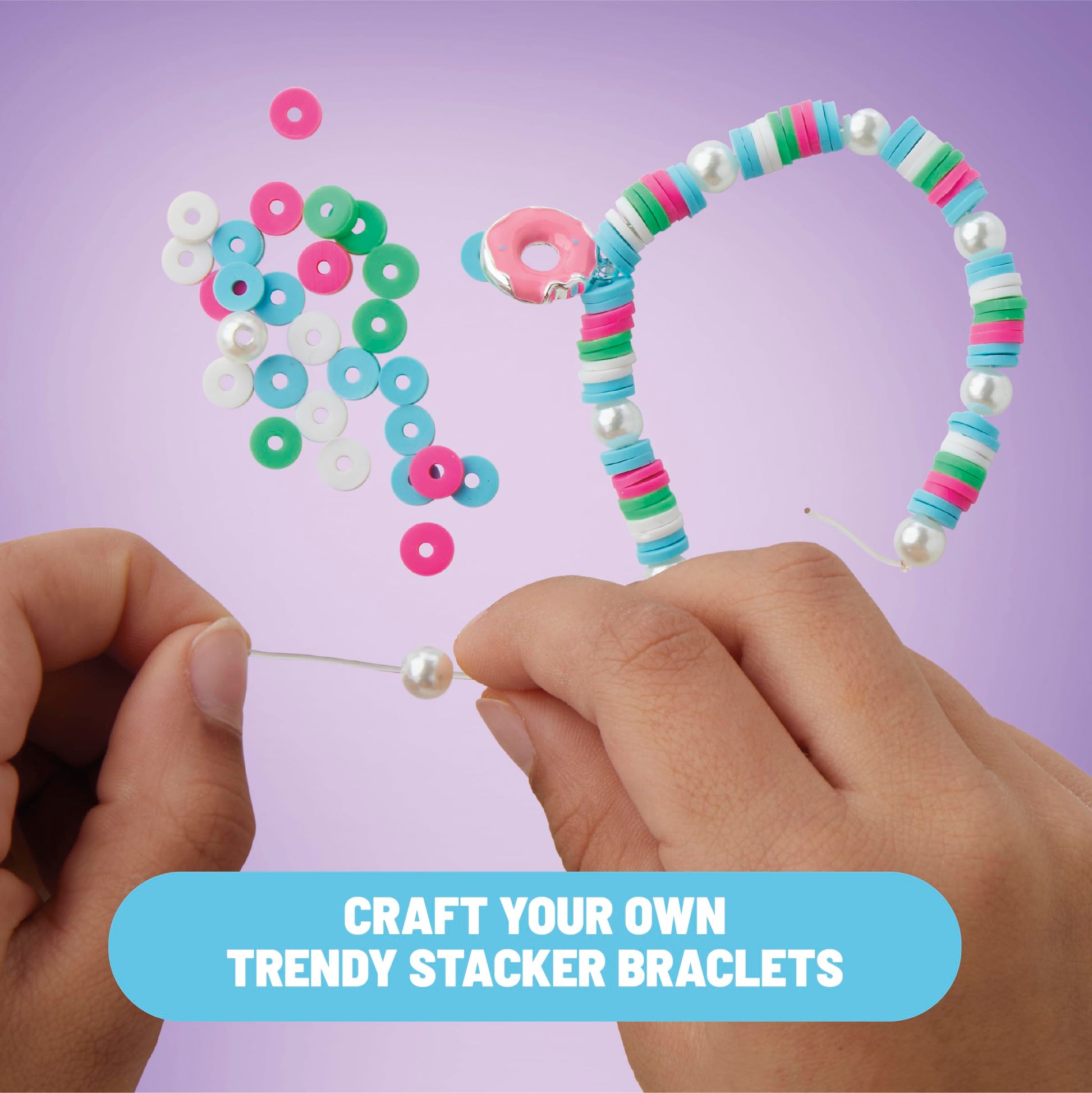 Claire’s DIY Bracelet Kit - 895-Piece Jewelry Making Supplies Set| Clay Heishi Beads, Alphabet, Charms, String| Friendship Bracelet Kit for Girls|