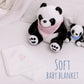 Perfectto Design Panda Stuffed Animal Bear Plush Toy for Girls 5 PCS Set - Mommy, 2 Babies, Bag, Blanket stuffies 3 4 5 Year Old Girl, Little Girls