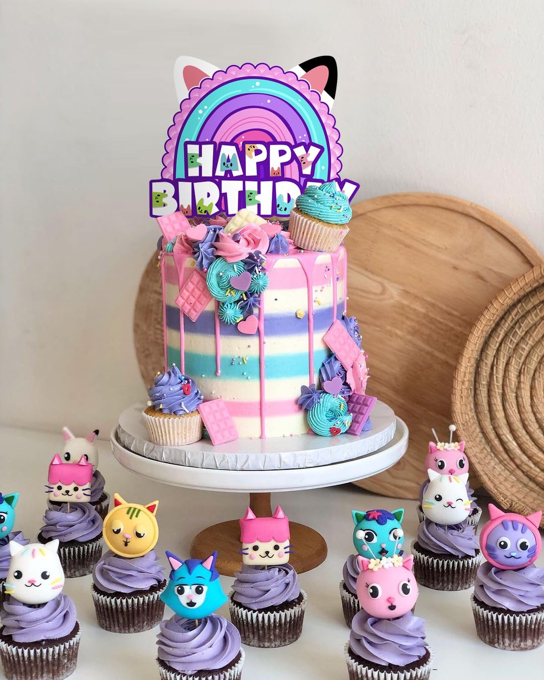 Dollhouse Birthday Cake Topper Girls Doll House Party Decorations