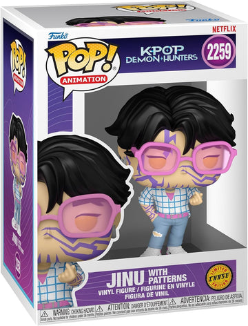 Funko Pop! Anime: Kpop Demon Hunters - Jinu Saja Boys Demon Pattern Limited Edition Chase Vinyl Figure (Bundled with Compatible Box Protector Case)
