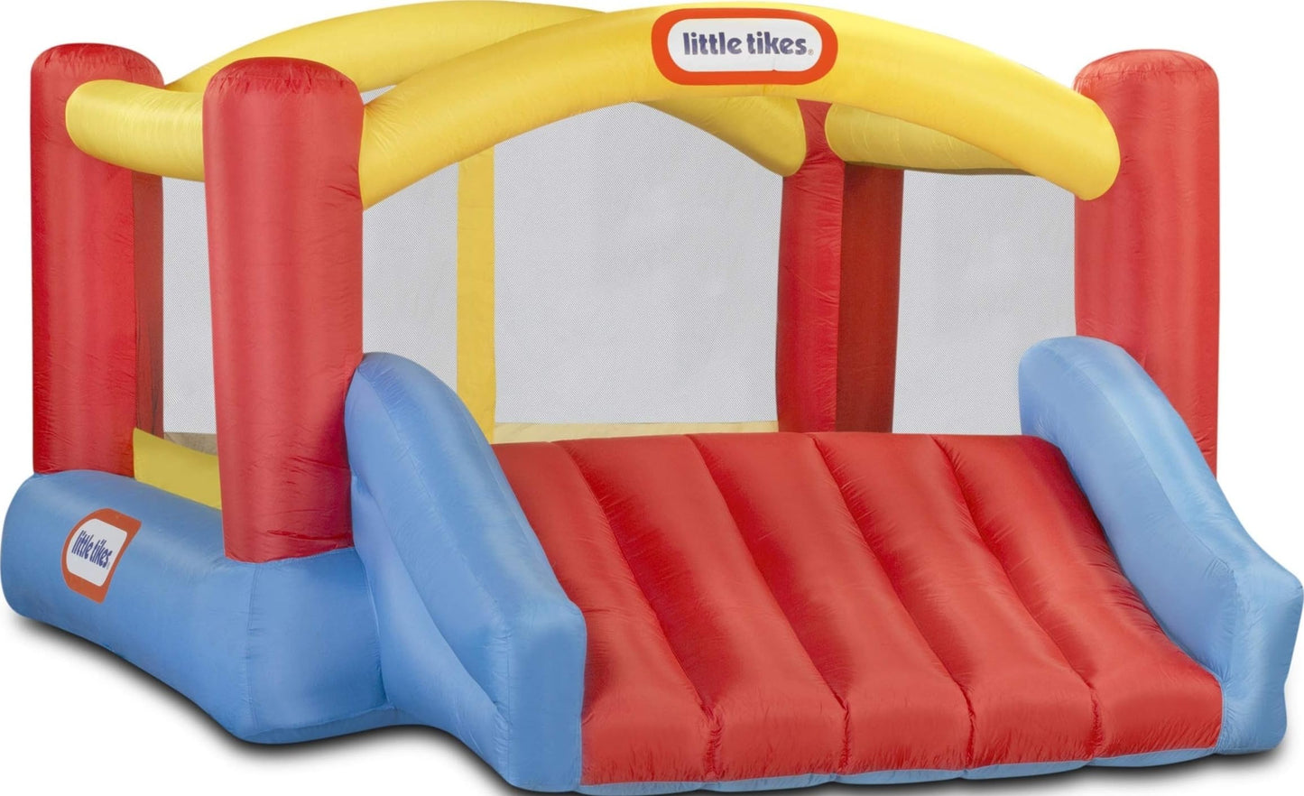 Little Tikes Jump 'n Slide Inflatable Bouncer Includes Heavy Duty Blower With GFCI, Stakes, Repair Patches, And Storage Bag, for Kids Ages 3-8 Years