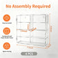 4-Pack Clear Display Case for 1/64 Scale Die-Cast Cars, Compatible with Hot Wheels & Matchbox, Wall-Mountable & Stackable Toy Car Storage Boxes, Holds
