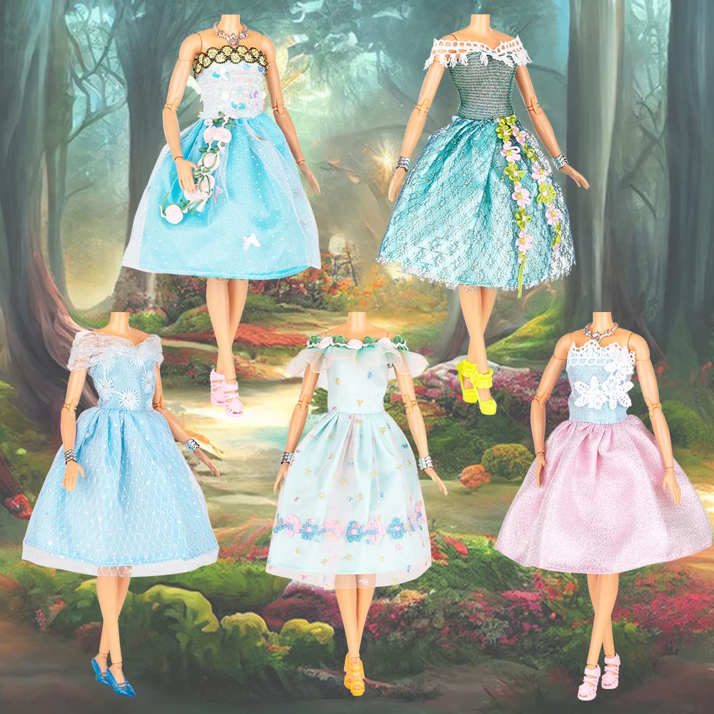 Keysse 39-Piece Forest Fairy Doll Clothes for 11.5 Inch Dolls, No Doll